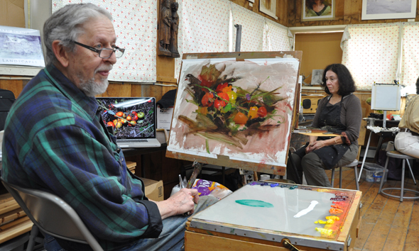 Richard Preparing to Paint