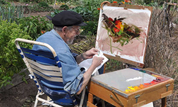 Richard at work in the Garden