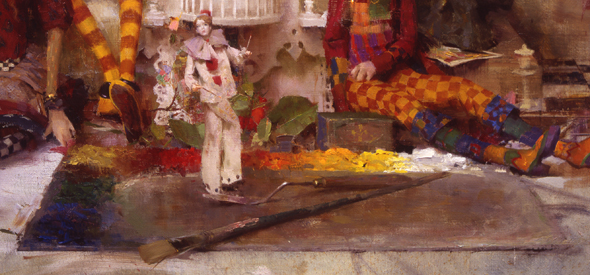 Richard Schmid THREE SISTERS (Detail) oil on canvas 