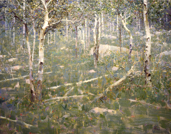 Richard Schmid ASPEN GROVE oil 22 x 28