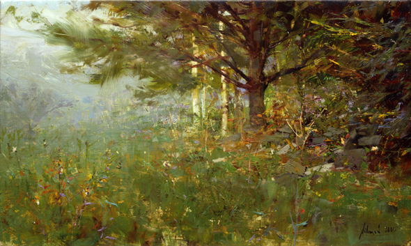Richard Schmid WHITE PINE oil on linen 12 x 20
