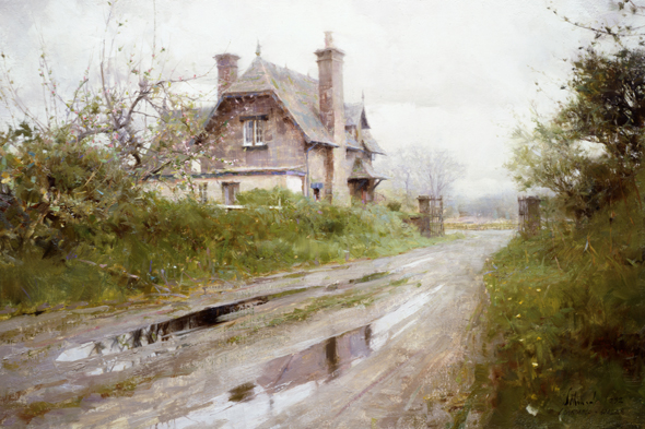 Richard Schmid BLUE COTTAGE 20 x 30